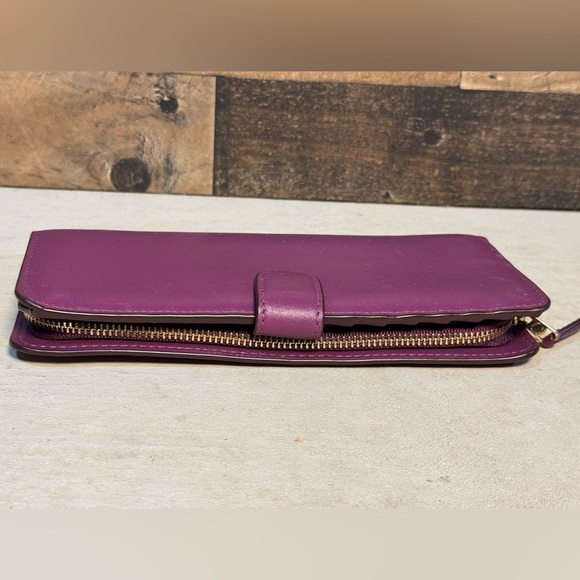 Coach Purple Leather Wallet - Picture 6 of 10